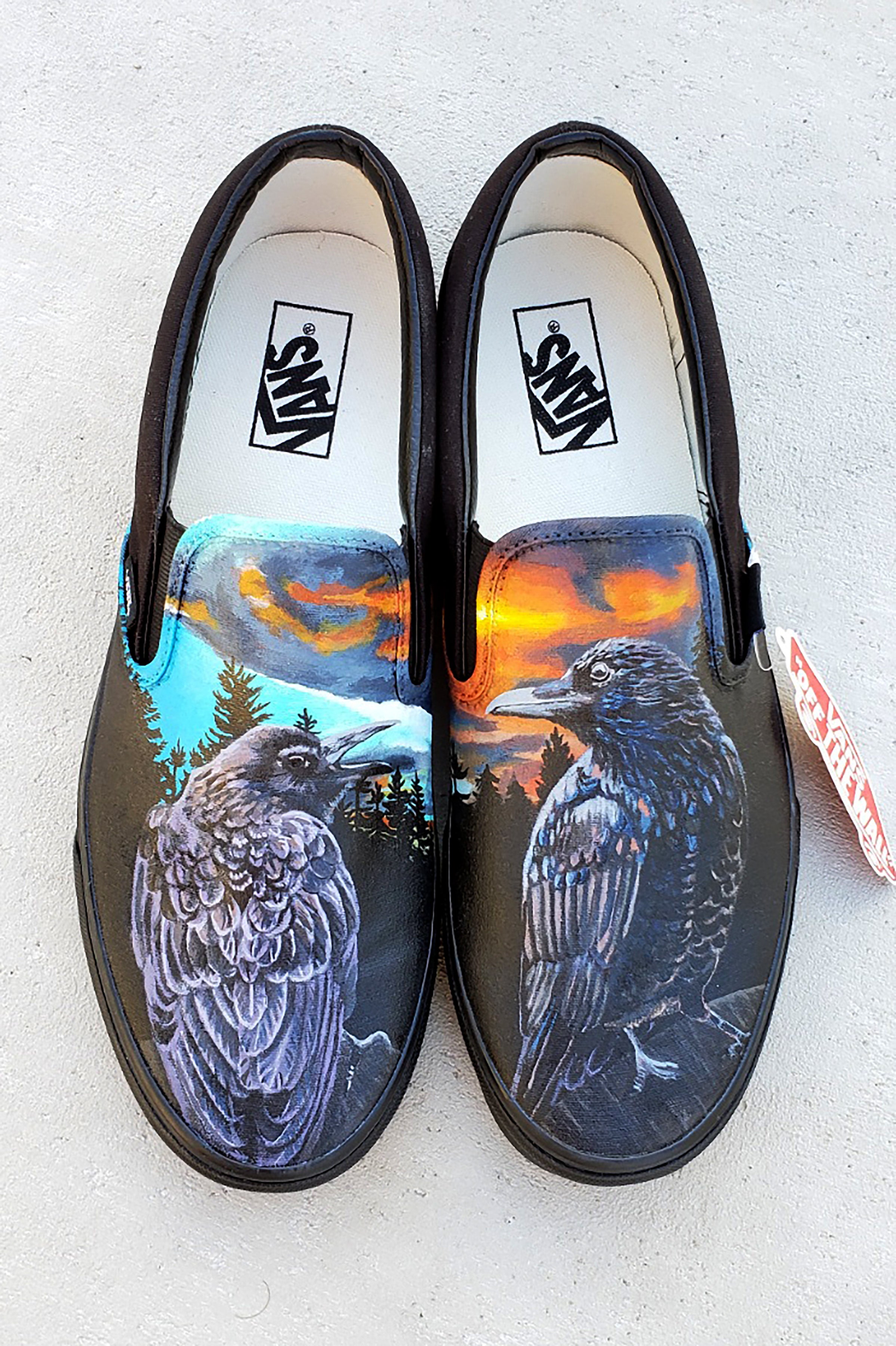 Hand Painted Vans Shoes Custom Order Adult Sizes Cassol Studio