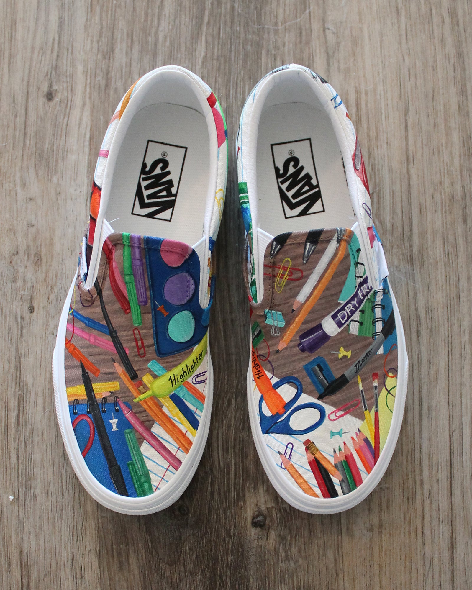 Hand Painted Vans Shoes Custom Order Little Kid Sizes Cassol Studio